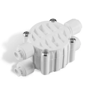 KP-CV0201W-Q Клапан чотирьохходовий для СЗО, 1/4" шланг, Quick Connect, білий колір.